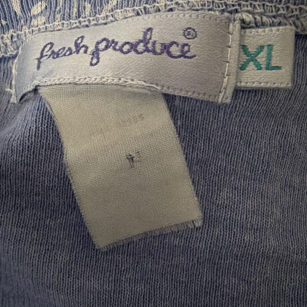 Fresh Produce XL Pajama Lounge Set Purple Floral V Neck Top Purple Crop Bottom - Picture 9 of 10